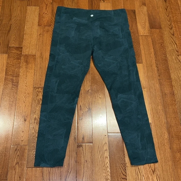 Tuff athletics forest green printed leggings Sz XXL - Picture 13 of 17